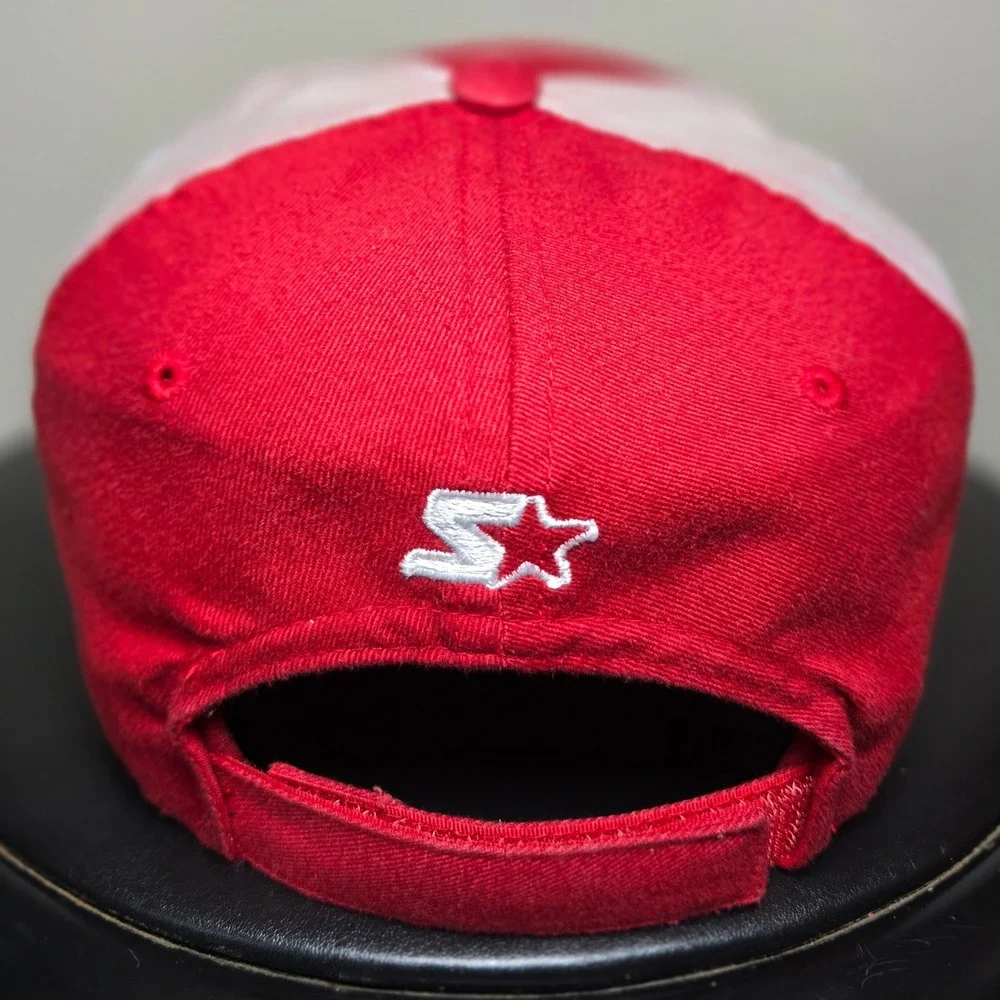 Y2K Starter Silhouette Two-Tone Split Dome Vintage Sport Strapback Hat